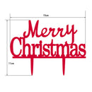 Merry Christmas Letter Cake Topper Acrylic Xmas Party Cake Decoration JR