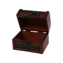 Bronze Tone Embossed Flower Old Stye Wooden Jewelry Box Case J7Z4