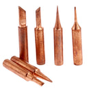 6pcs/lot Red Copper Welding Head Pure Red Copper Solder Tip Tool Kit