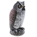 Realistic Owl Decoy Statue Hand-Painted Garden Protector, Scares Away Squirrels,