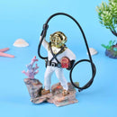 Underwater Animation Landscape Treasure Hunt Diver Pneumatic Decor (White) A