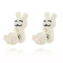 Rabbit Lovely Women Earrings Polymer Clay Cartoon Cute Handstand Ear Stud Gift