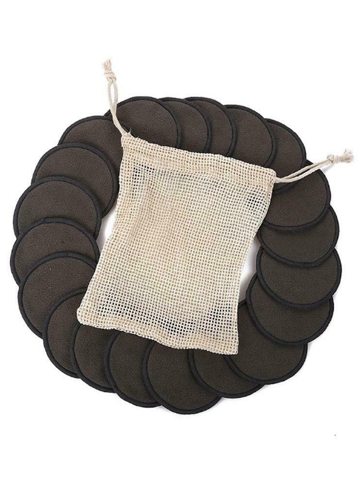 12PCS Makeup Removal Cotton Pad Reusable Bamboo Fiber Pads for Face Eye