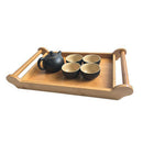1Pc Bamboo Tea Tray Cup Plate Food Dessert Serving Tray Traditional Bamboo