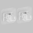 1pair Rail Rack Multifunctional Towel Storage Kitchen Bathroom Wall Hooks Hanger