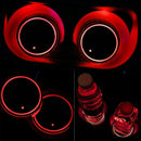 Solar LED Flashing Cars Cup Holder Pad Mat Auto Interior Light -Red Color new