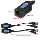 1 Pairs CCTV Coax BNC Video Power Balun Transceiver to CAT5e 6 RJ45 ConnectorJ&j
