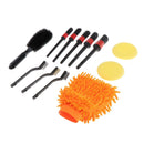 Pack of 12 Auto Car Detailing Brush Set for Wheels Rims Exhaust Tips Vehicle