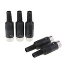 5-Pin Male Female Plug Solder Connector with Plastic Handle Adapter