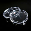 10 pcs Small round transparent plastic coin capsules box 27mm