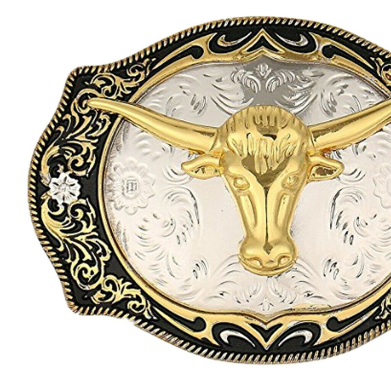 Men Classic Belt Buckle Western Cowboy Cowgirl Engraved Jean Belt