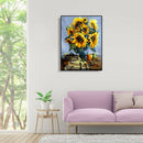 Painting By Numbers Kit DIY Canvas Oil Art Picture Deccor (Sunflower) A