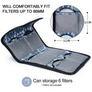 Caden Filter Case 6 Pocket Camera Lens Filter Pouch Bag for 25Mm-86Mm Filte C6U2