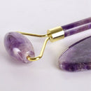 Amethyst Facial Roller Scraping Tool Set Facial Neck Massage Natural Stone