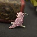 Pink Rhinestone Crystal Trochilidae Wedding Bridal Brooch Pin Badge Gift