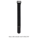 10pcs Fishing Rod Tie Strap Suspenders Fastener Hook Loop Ties Belt (Black) A