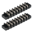 2 Pieces Dual Row 8 Ways 30A 8 Positions Terl Power Terminal Blocks Bus Bar