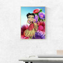 5D DIY Full Drill Diamond Painting Girl Flowers Cross Stitch Embroidery Kit