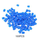 100pcs Plastic Car Truck Bike Tire Tyre Wheel Valve Stems Caps Dust Cover Blue