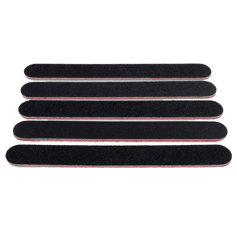 5x Double Sided 100/180 Grit Nail Files Emery Board Straight Curved Manicure