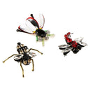 3pcs Beaded Crystal Bee Badge Applique Sew on Patches DIY Sewing Accessories