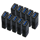 10x USB 3.0 SuperSpeed Coupler A Female to A Female Joiner Coupler Black