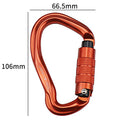 Auto Locking Carabiner Clips 23Kn Ear-Shape Safe Buckle Outdoor Protection