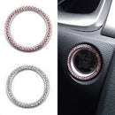 Car SUV Bling Decorative Accessories Button Start Switch Pink Diamond Rin CBR