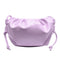 Women Cloud Shoulder Bag PU Day Clutch Solid Crossbody Handbag (Purple) A#S