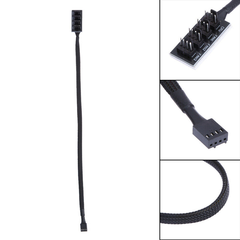 Host Case PC Cooler Cooling Fan Power Cable 1 Female to 4 Male 4Pin Socket