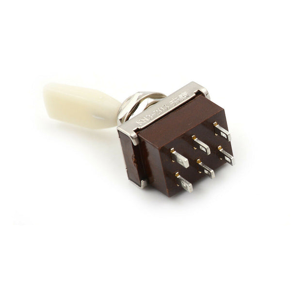 AC 250V 3A 3 Position ON/OFF/ON DPDT Flat Handle Toggle Switch KN3-203B Ew