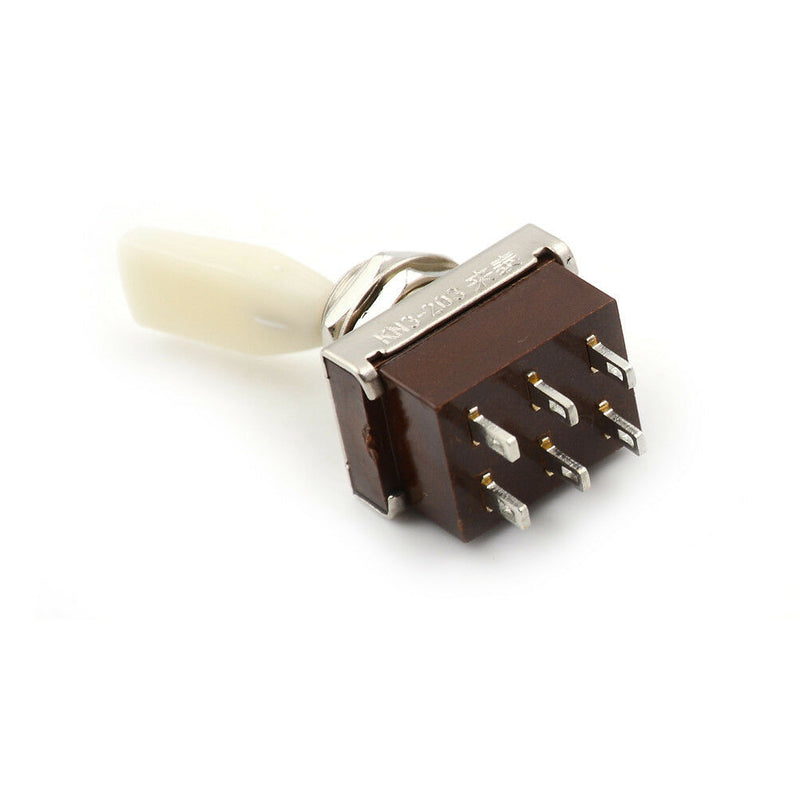 AC 250V 3A 3 Position ON/OFF/ON DPDT Flat Handle Toggle Switch KN3-203B Ew