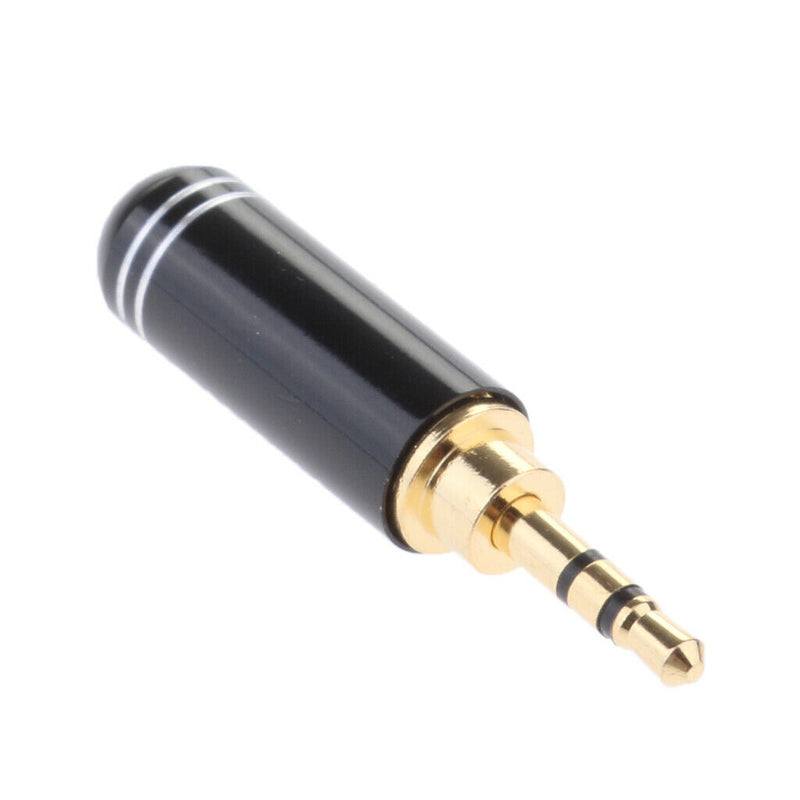 4x 2.5mm Stereo Male Adapter Jack Plug DIY Solder 3 Pole Audio Connector