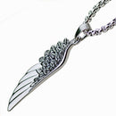 Bohemia Stainless Steel Angel Wing Pendant Necklace Collection Party Jewelry