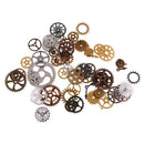 100g Steampunk Gear Pendants DIY Jewelry Handmade for Necklace Chain 10-40mm