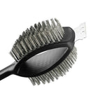 Stainless Steel Convenient 3-In-1 Multi-Purpose Grill Cleaning Brush With L