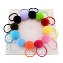 Pompom Ponytail Rope Ring Hair Elastic Girls Band Ball Hairband Holder