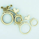 50pcs Wedding decoration Bicycle heart shape wood chip hollow wooden decora