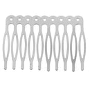 20pcs Lot Women Lady Alloy Hair Clips Side Combs 10-Teeth DIY Hair Pins 56mm