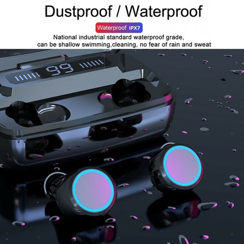 Wireless Bluetooth 5.1 TWS Earphone LED Display, IPX7 and 3300 mAh LED Smart