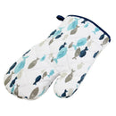 Oven Mitt Heat Insulation Microwave Gloves Cute Blue Fish Cotton Gloves Pad M4K9