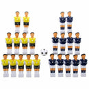 22pcs Foosball Man Table Guys Man Soccer Player Part Yellow+Royal Blue with
