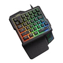 K1 Wired One Handed Mechanical Feel Gaming Keyboard RGB Backlit Keypad AU P9K4