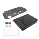 For Switch NS Lite TPU Case Tempered Film Joystick Caps Folding Holder Stand
