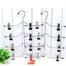 Multifunctional Metal Tier Clothes Closet Hangers Organizer Sliver