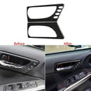 Pair Car Styling Carbon Fiber Front Door Interior Handle Cover Trims for LE