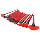 24PCS Wood Professional Brushes Kit Cosmetic Make Up Set with Pouch Bag A