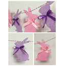 Party Garland Cute Rabbit Pink Purple Bunny Flags Bunting Wall Decor Decora H8B2