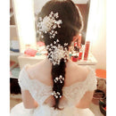 Flower Wedding Hair Pins Bridesmaid Crystal Diamante Pearls Bridal Clips GripsMO