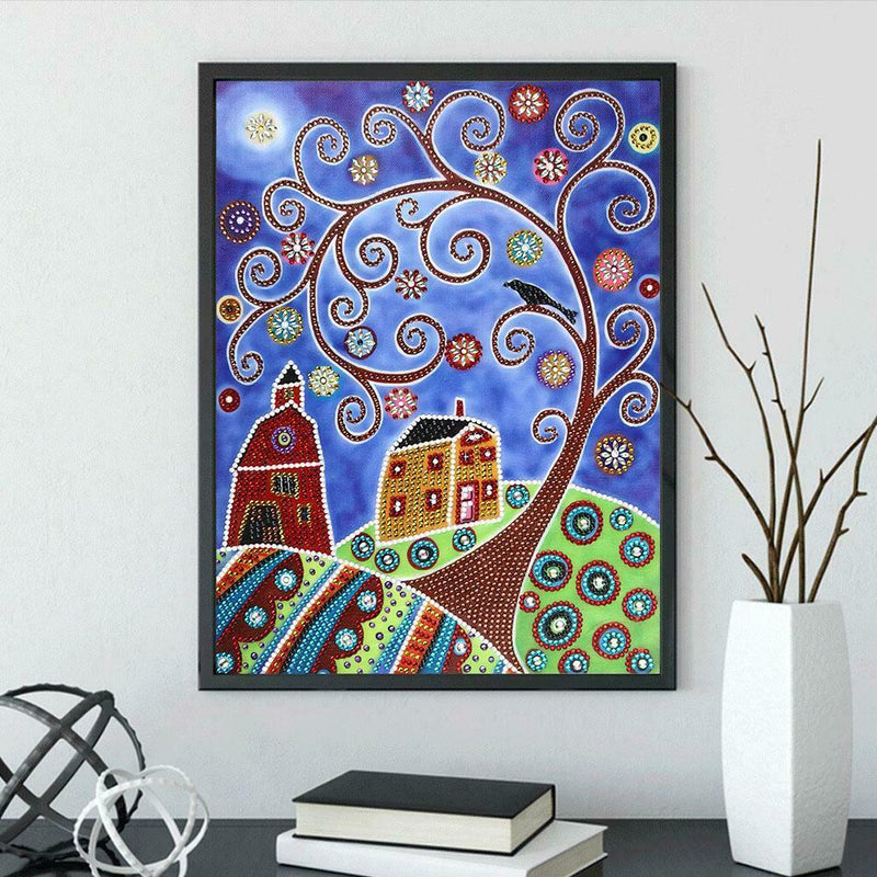 5D DIY Special Shaped Diamond Painting Tree Cross Stitch Mosaic Craft Kits